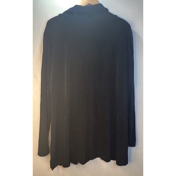 Chico's 3 Chicos Travelers Black Cardigan & shirt set Open Front Long jacket XL - Picture 4 of 8